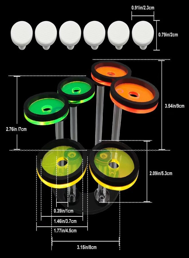 Saricho coral frag holer,Ring, set of six pillars with six round coral bases with legs, YGSHJ-XY6Z-1P - Image 2